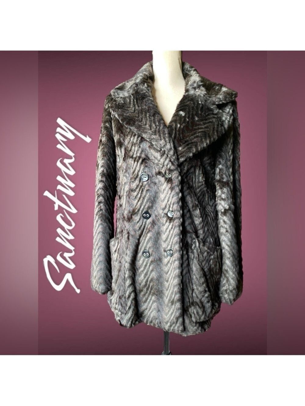 Sanctuary Clothing-luxurious faux fur coat size medium. Like new! EUC!